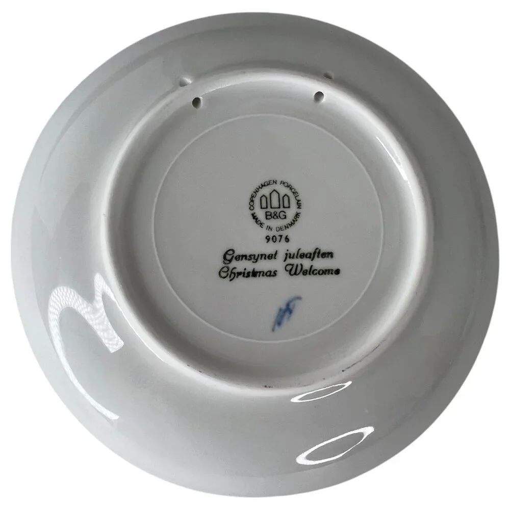 2 Bing & Grondahl Copenhagen Porcelain Christmas Plate 1976 1977 Limited Edition